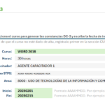 como llenar una constancia dc3
